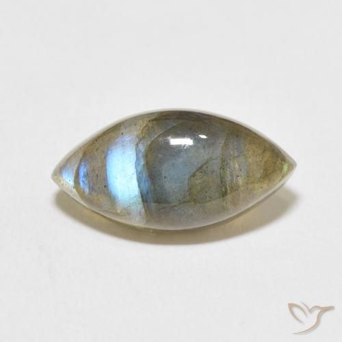 5.27ct 天然 彩色 拉长石, 榄尖形, 半透明