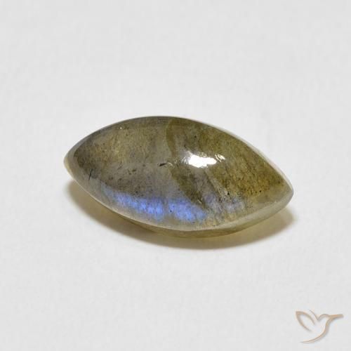 3.96克拉天然拉长石，榄尖形，半透明