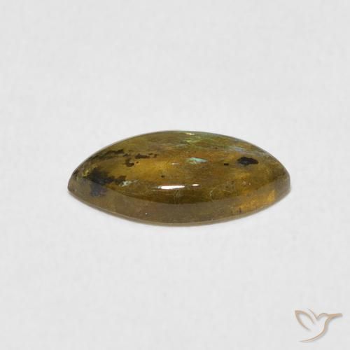 0.95克拉天然拉长石，榄尖形，半透明