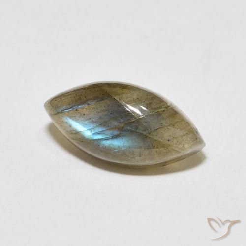 5.51克拉天然拉长石，榄尖形，半透明