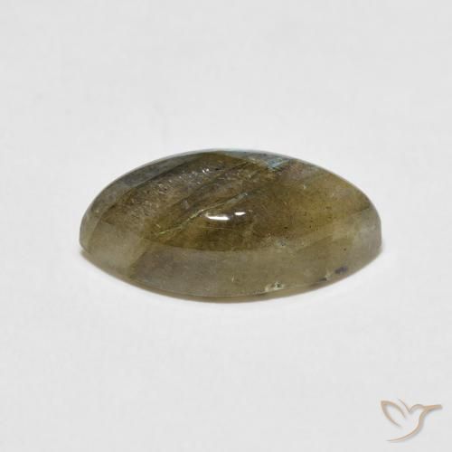 5.51克拉天然拉长石，榄尖形，半透明
