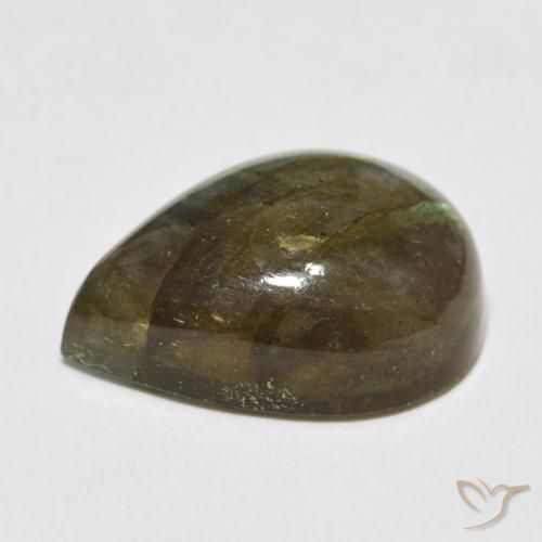 12.53克拉天然拉长石，梨形，半透明