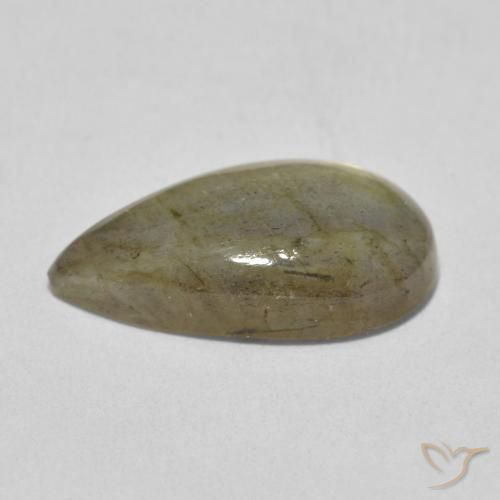 6.59克拉天然拉长石，梨形，半透明