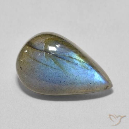 6.01ct 天然 彩色 拉长石, 梨形, 半透明