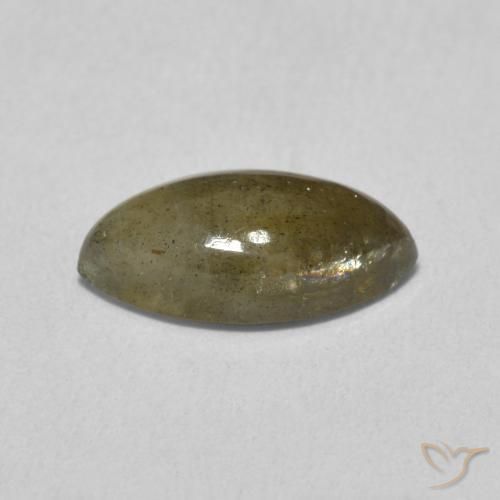 2.30克拉天然拉长石，榄尖形，半透明