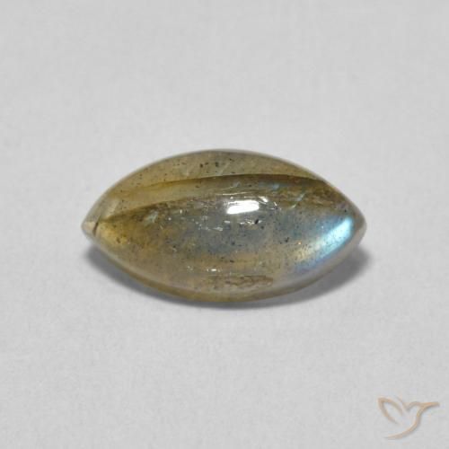 1.43ct 天然 彩色 拉长石, 榄尖形, 半透明