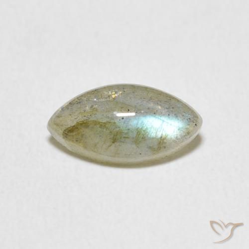 1.32ct 天然 彩色 拉长石, 榄尖形, 半透明