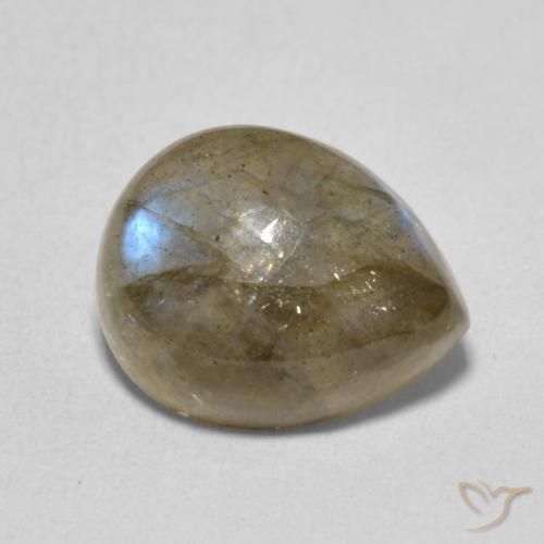 3.75克拉天然拉长石，梨形，半透明