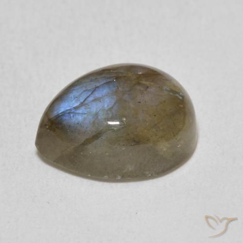 3.75克拉天然拉长石，梨形，半透明