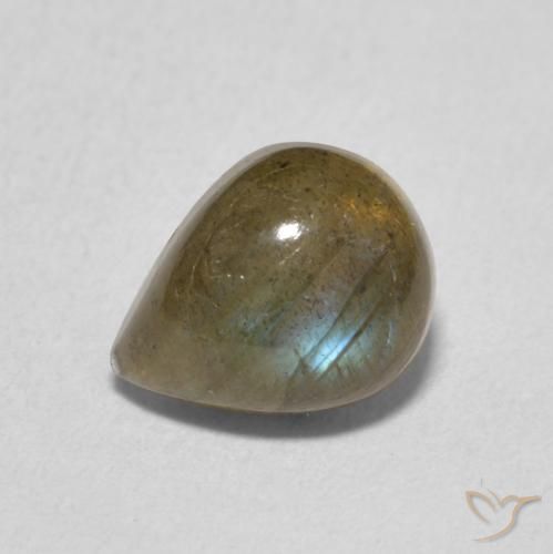 1.79ct 天然 彩色 拉长石, 梨形, 半透明