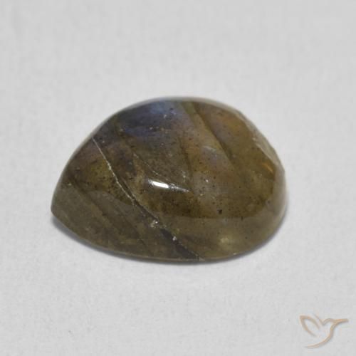 3.48克拉天然拉长石，梨形，半透明