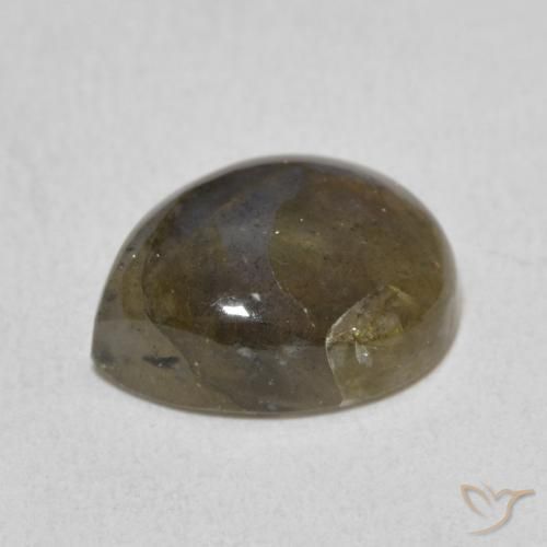 3.40克拉天然拉长石，梨形，半透明
