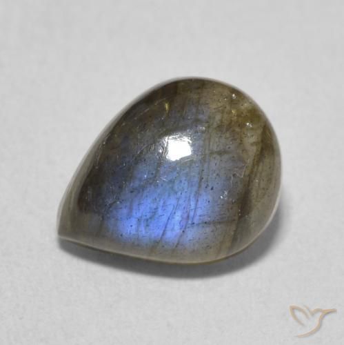 2.53ct 天然 彩色 拉长石, 梨形, 半透明