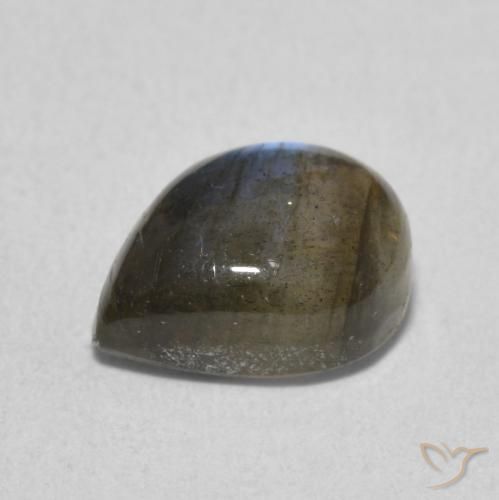 2.53克拉天然拉长石，梨形，半透明