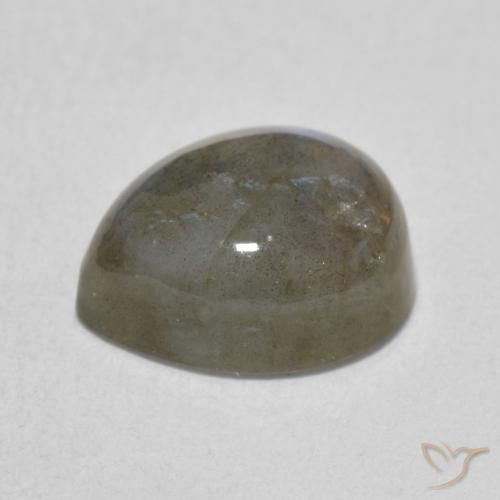 4.12克拉天然拉长石，梨形，半透明