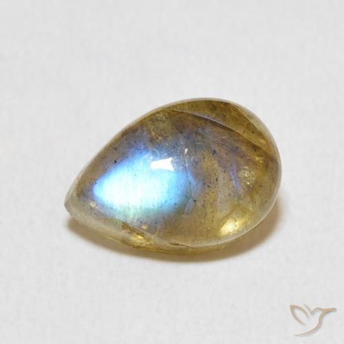 2.36ct 天然 彩色 拉长石, 梨形, 半透明