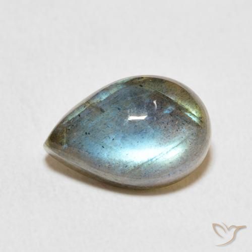 3.85ct 天然 彩色 拉长石, 梨形, 半透明