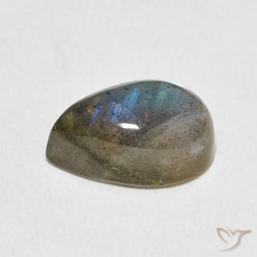 3.85克拉天然拉长石，梨形，半透明