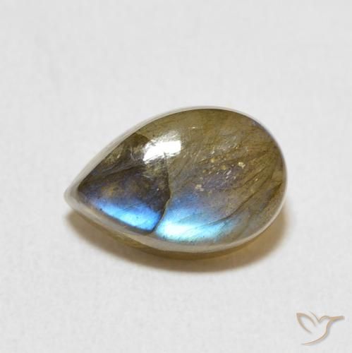2.52ct 天然 彩色 拉长石, 梨形, 半透明