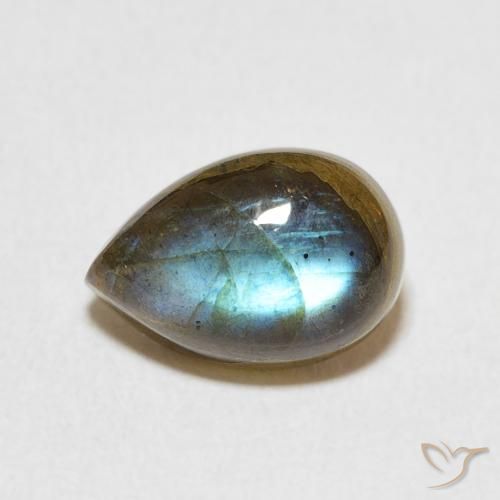 2.66ct 天然 彩色 拉长石, 梨形, 半透明