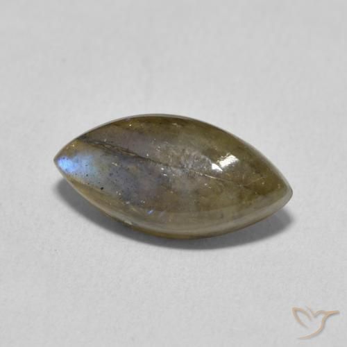 3.31克拉天然拉长石，榄尖形，半透明