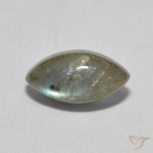 2.57ct 天然 彩色 拉长石, 榄尖形, 半透明