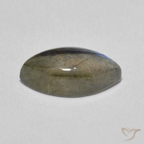 3.78克拉天然拉长石，榄尖形，半透明