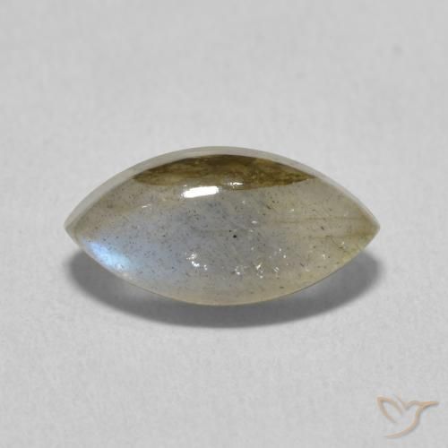 2.43ct 天然 彩色 拉长石, 榄尖形, 半透明