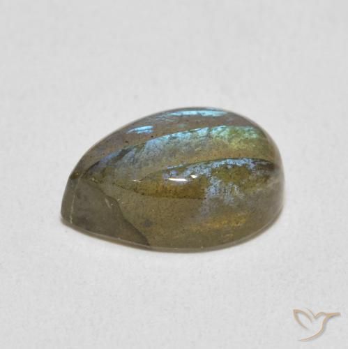3.97克拉天然拉长石，梨形，半透明