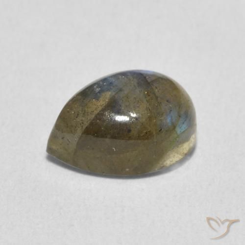 2.58克拉天然拉长石，梨形，半透明