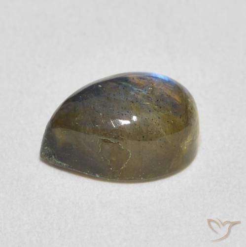 2.70克拉天然拉长石，梨形，半透明