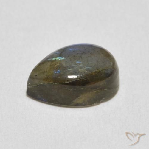 2.35克拉天然拉长石，梨形，半透明