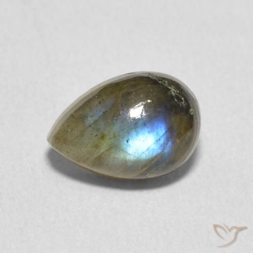 1.82ct 天然 彩色 拉长石, 梨形, 半透明