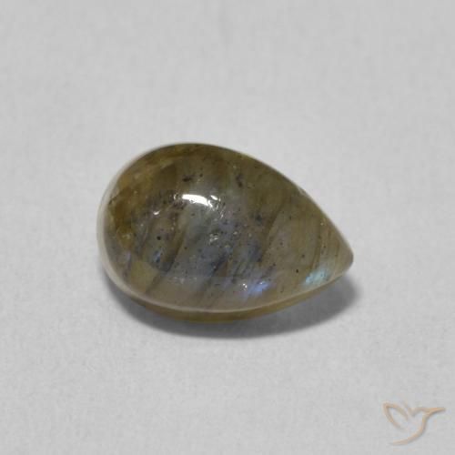 1.80克拉天然拉长石，梨形，半透明