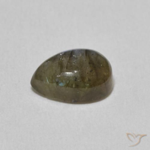 1.80克拉天然拉长石，梨形，半透明