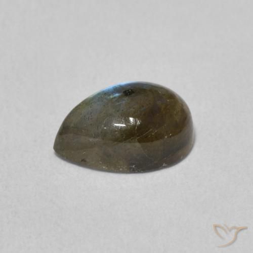 1.65克拉天然拉长石，梨形，半透明