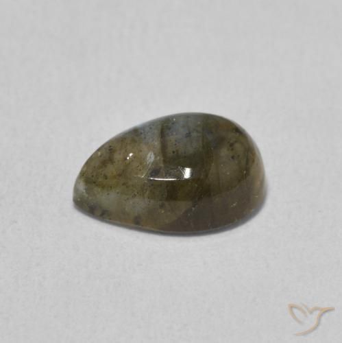 1.58克拉天然拉长石，梨形，半透明