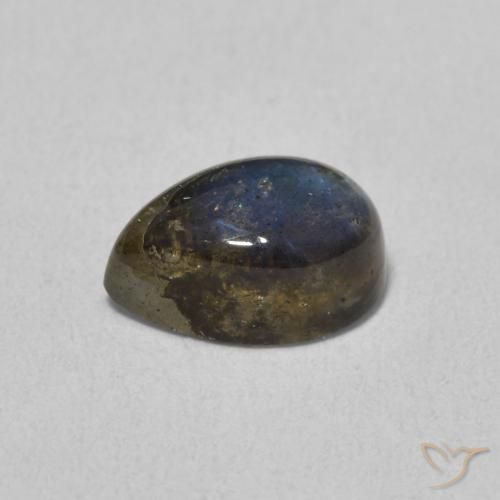 1.86克拉天然拉长石，梨形，半透明