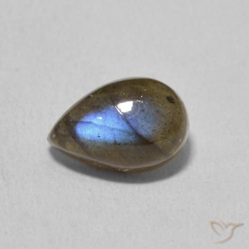 1.93ct 天然 彩色 拉长石, 梨形, 半透明
