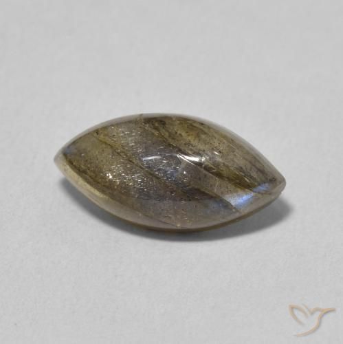3.25克拉天然拉长石，榄尖形，半透明