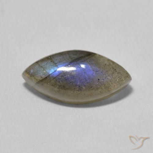 3.58ct 天然 彩色 拉长石, 榄尖形, 半透明