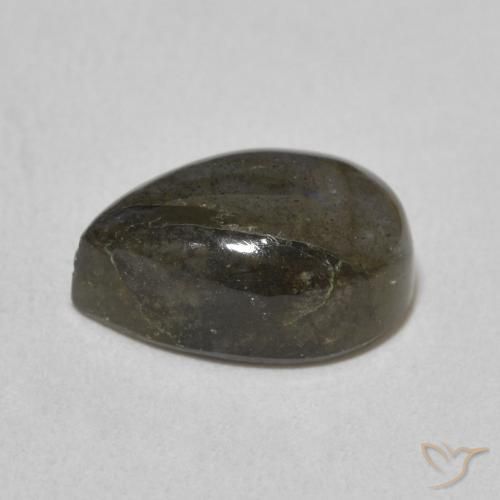 4.06克拉天然拉长石，梨形，半透明