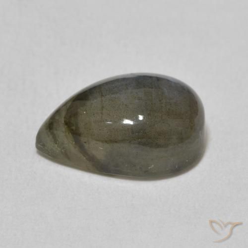 3.90克拉天然拉长石，梨形，半透明