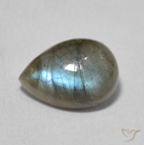2.21ct 天然 彩色 拉长石, 梨形, 半透明