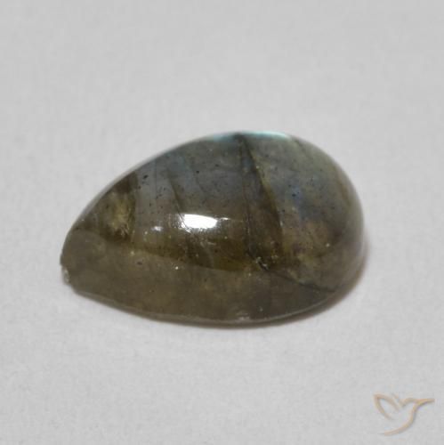 2.21克拉天然拉长石，梨形，半透明