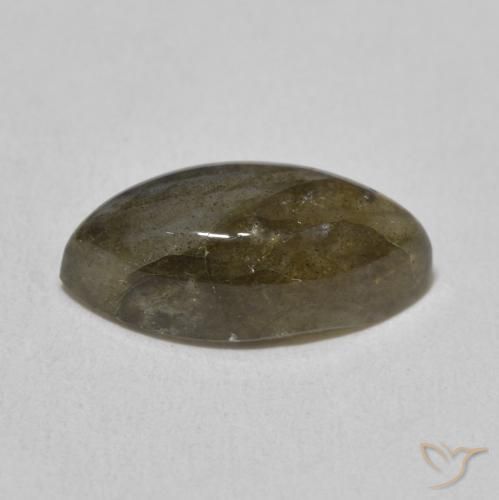 5.37克拉天然拉长石，榄尖形，半透明