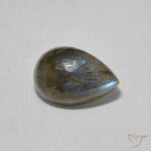 2.18克拉天然拉长石，梨形，半透明