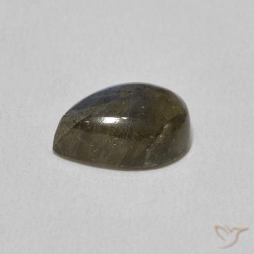 2.18克拉天然拉长石，梨形，半透明