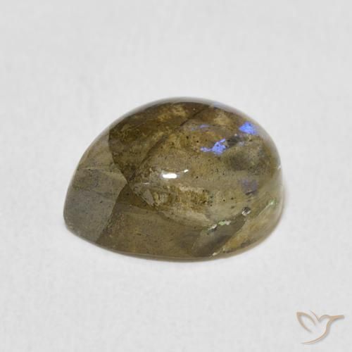 3.91克拉天然拉长石，梨形，半透明
