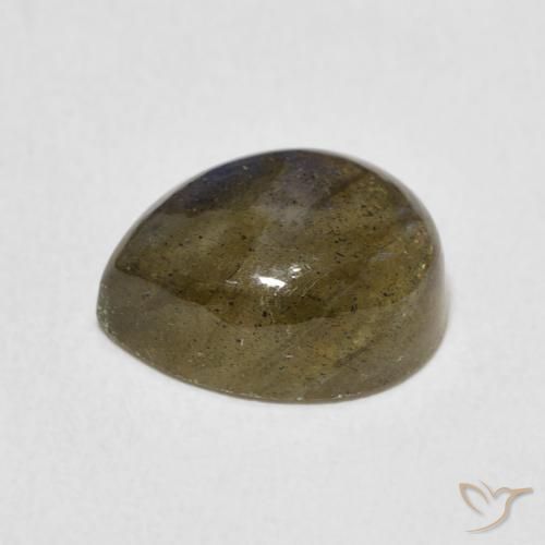 3.87克拉天然拉长石，梨形，半透明